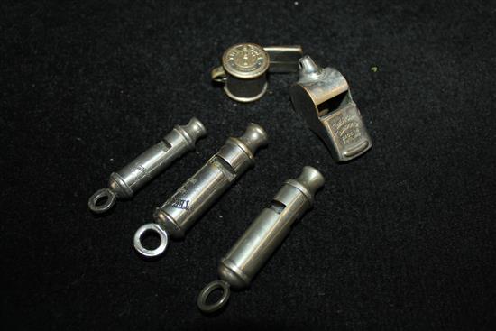 5 x Whistles inlcuding The Metropolitan Whistle